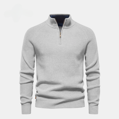 Zipped Collar Sweater